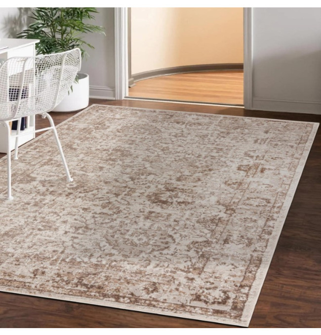 Koberec PORTLAND D058E vizon - bílý