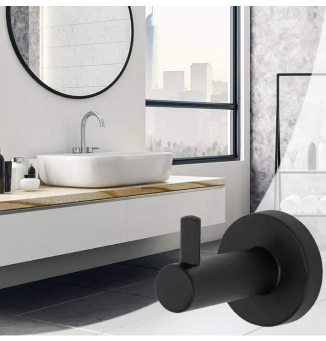 Koupelnový věšák černý 322210