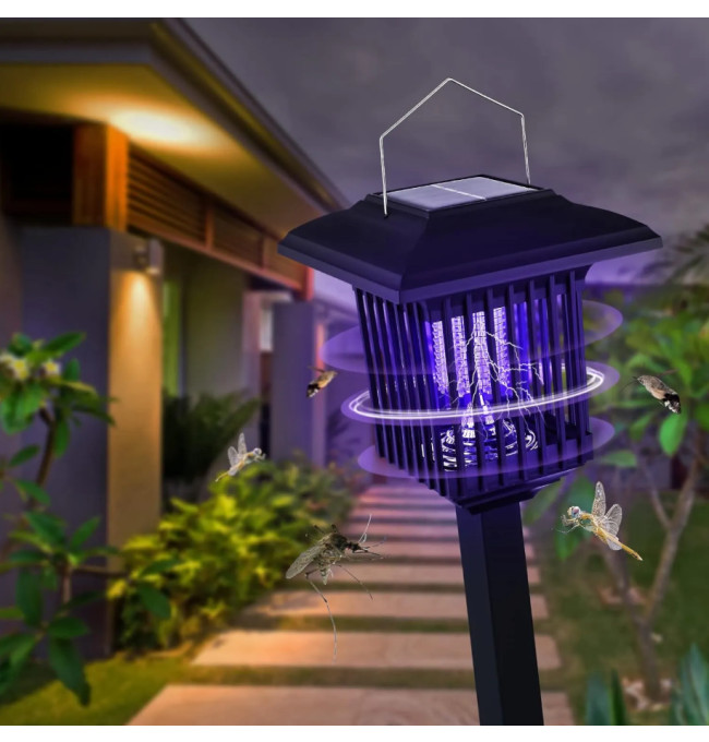 LED solární lampa na hmyz J-22 černá
