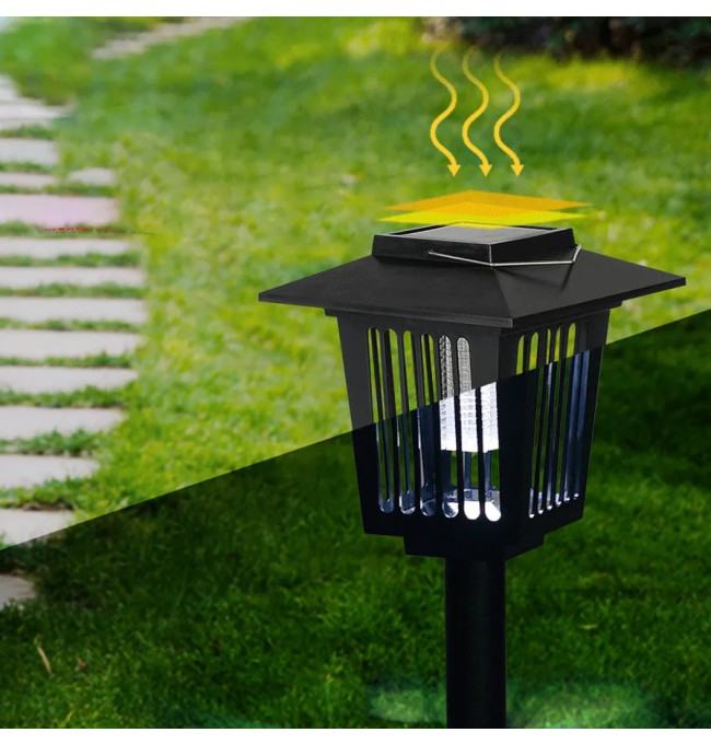 LED solární lampa na hmyz J-22 černá