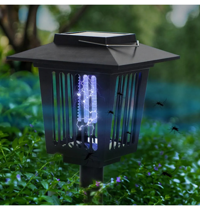 LED solární lampa na hmyz J-22 černá