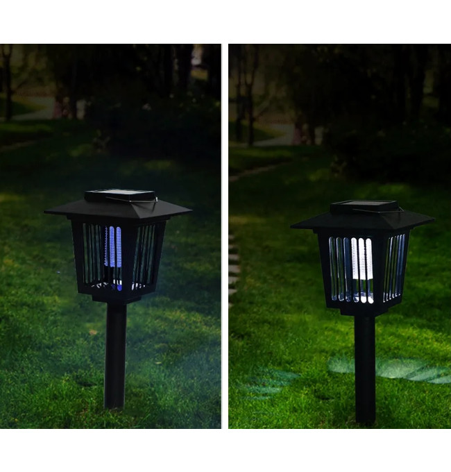 LED solární lampa na hmyz J-22 černá