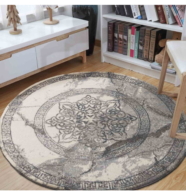 Koberec VISTA 04 sivý rozeta kruh
