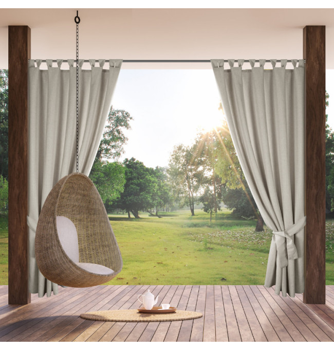 Hotový závěs GARDEN stříbrný - na průchodkách