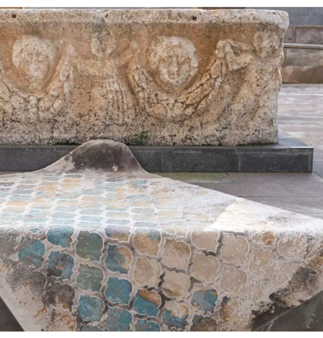 Koberec Palera 675-2 modrý / žlutý