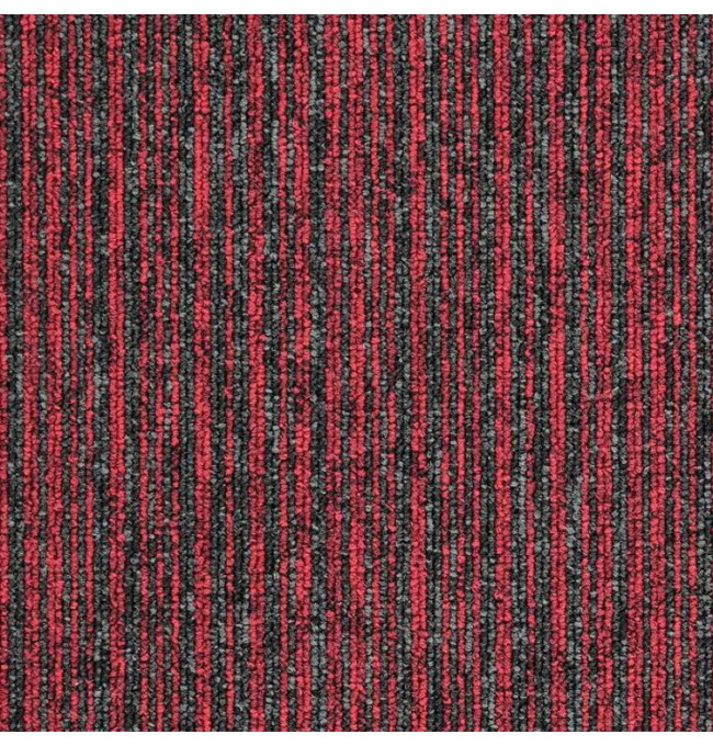 Kobercové čtverce Sonar Lines 4120 červené 50x50 cm