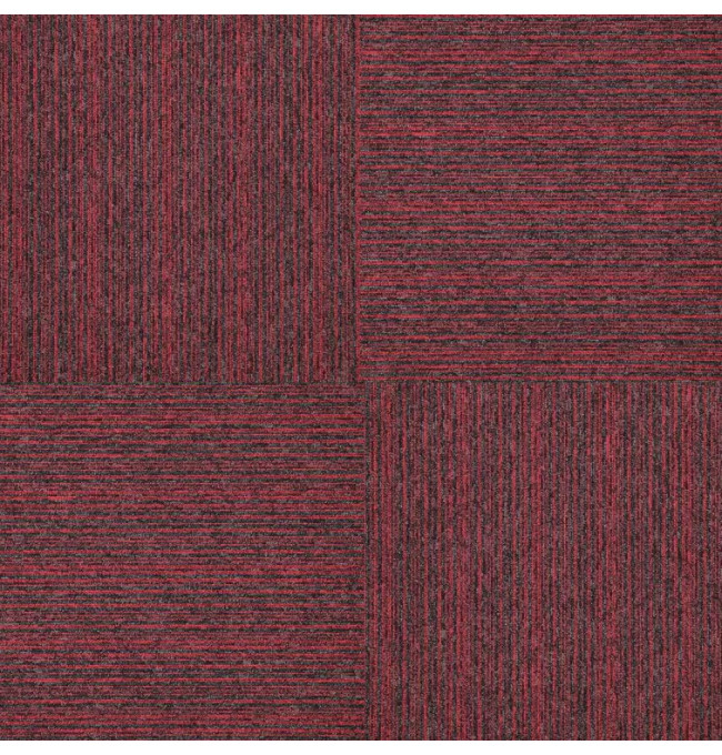 Kobercové čtverce Sonar Lines 4120 červené 50x50 cm