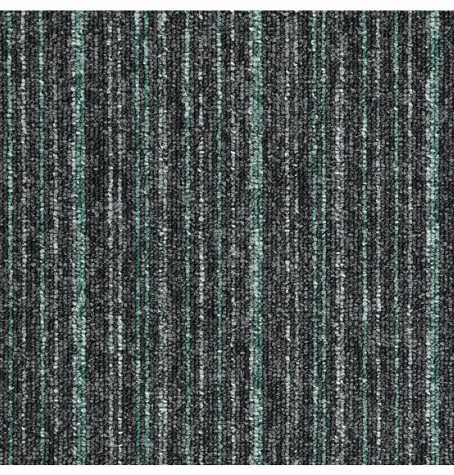 Kobercové čtverce Sonar Lines 4577 zelené / černé 50x50 cm