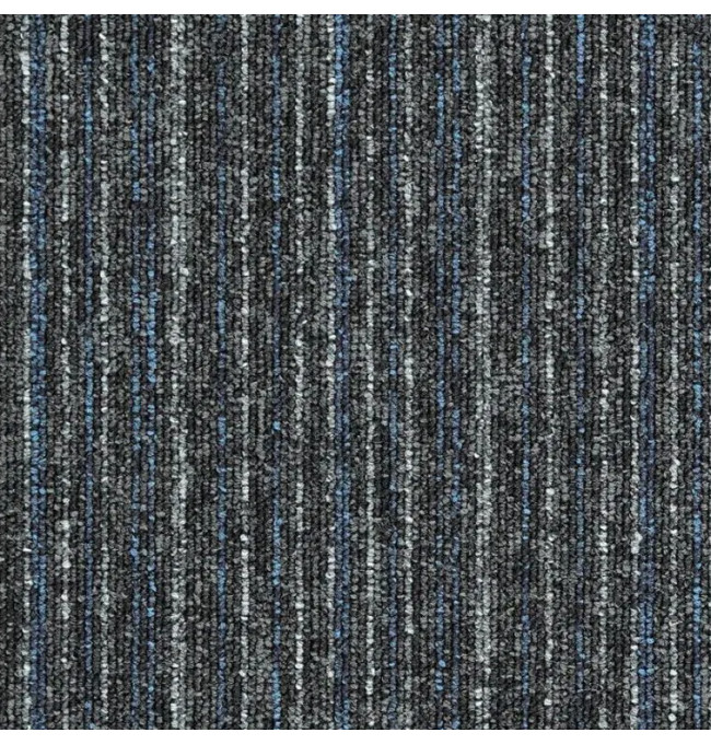 Kobercové čtverce Sonar Sonar Lines 4578 černé / modré 50x50 cm