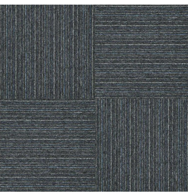 Kobercové čtverce Sonar Sonar Lines 4578 černé / modré 50x50 cm