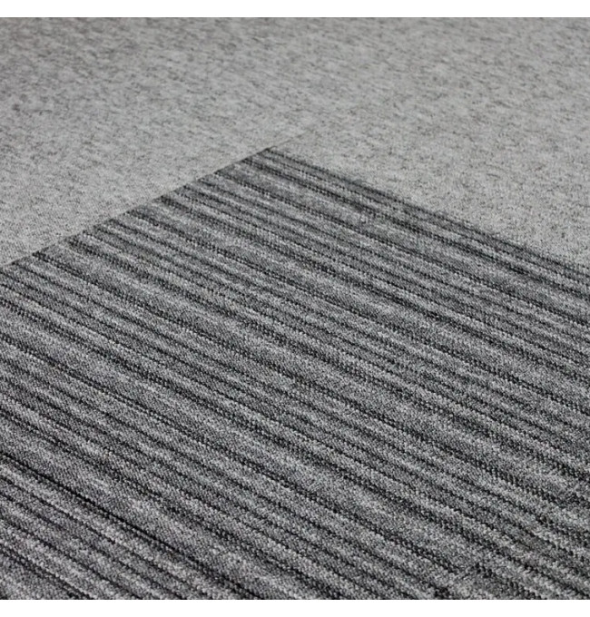 Kobercové čtverce Verona Lines 7872 šedé kombi 50x50 cm