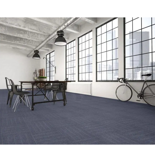 Kobercové čtverce Tampa Stripe 1485 modré 50x50 cm
