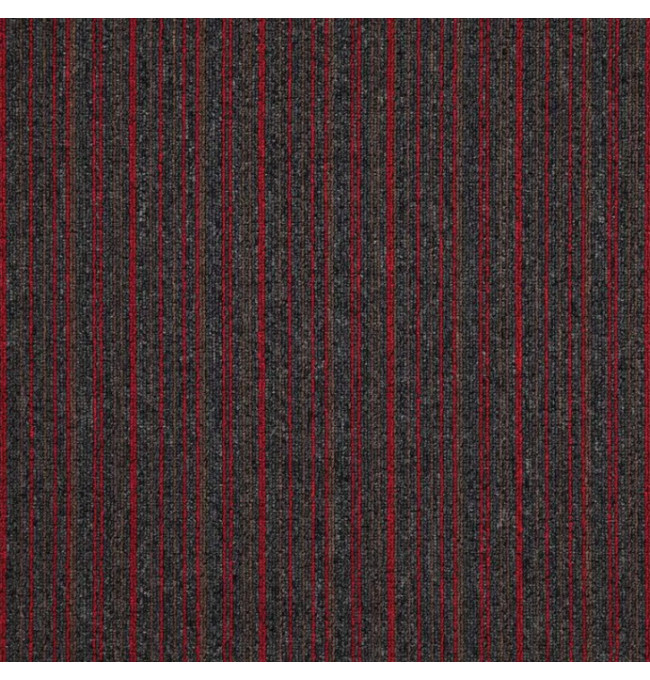 Kobercové čtverce Tampa Stripe 1520 červené / hnědé 50x50 cm