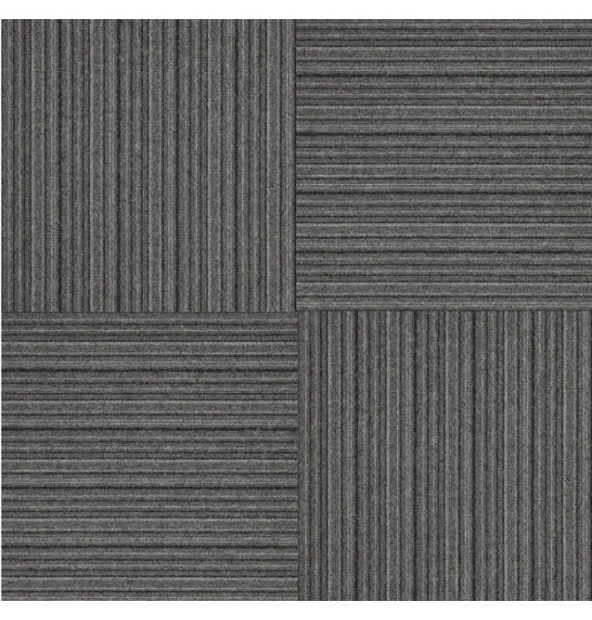 Kobercové čtverce Tampa Stripe 1575 šedé mix 50x50 cm