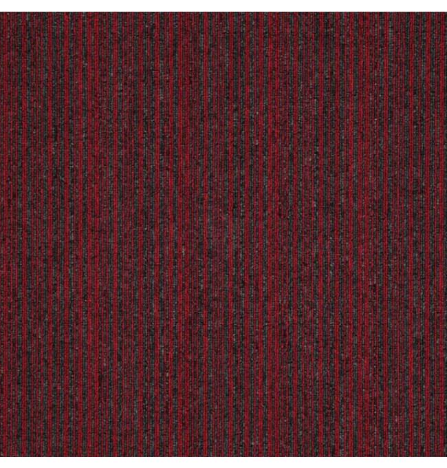 Kobercové čtverce Tampa Stripe 1420 šedé / červené 50x50 cm