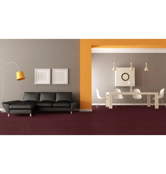 Kobercové čtverce Tampa Stripe 1420 šedé / červené 50x50 cm