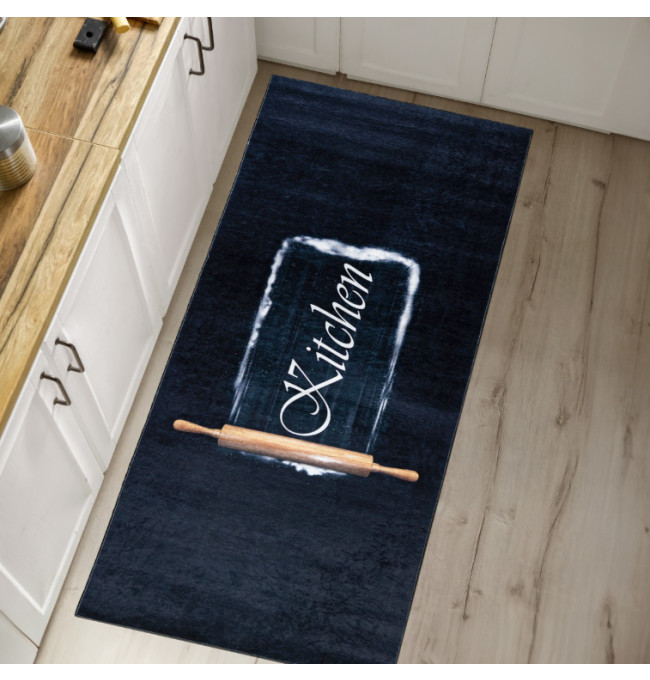 Protiskluzový koberec / běhoun 20320 KITCHEN černý