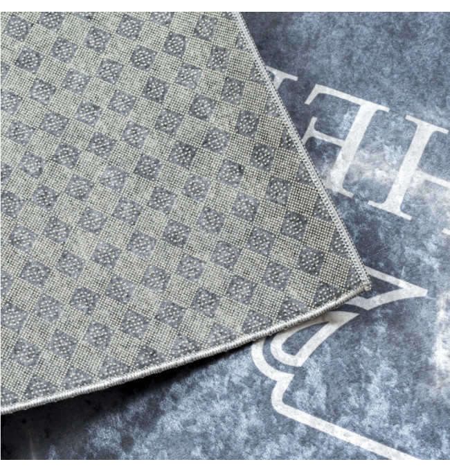 Protiskluzový koberec / běhoun 46741 KITCHEN šedý / bílý