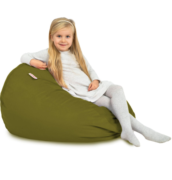 Plyšový sedací vak SAKO zelený