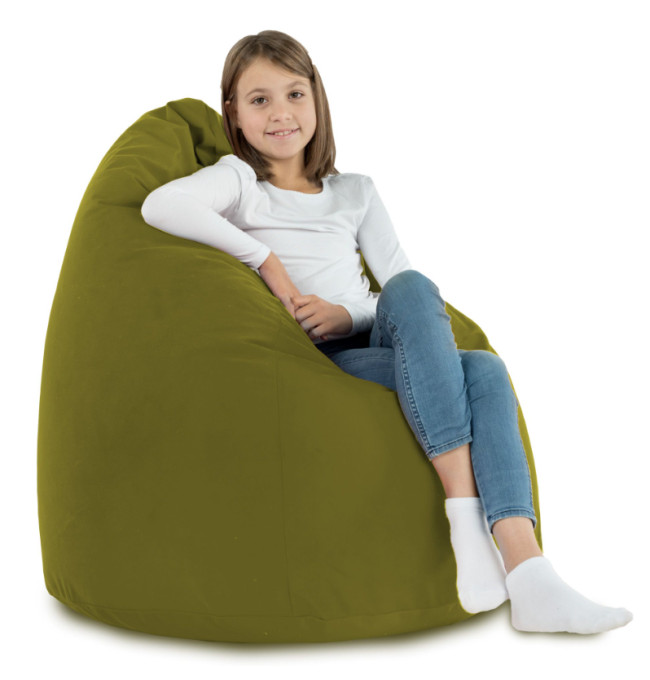 Plyšový sedací vak SAKO zelený