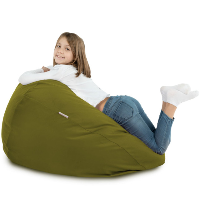 Plyšový sedací vak SAKO zelený