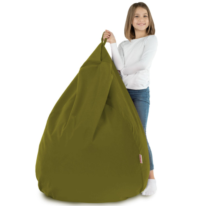 Plyšový sedací vak SAKO zelený