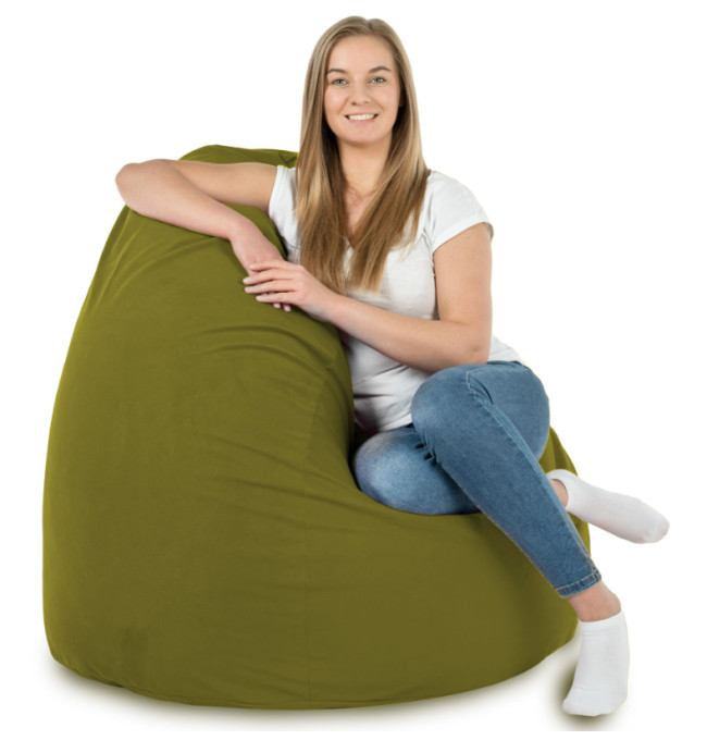 Plyšový sedací vak SAKO zelený