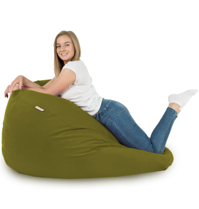 Plyšový sedací vak SAKO zelený