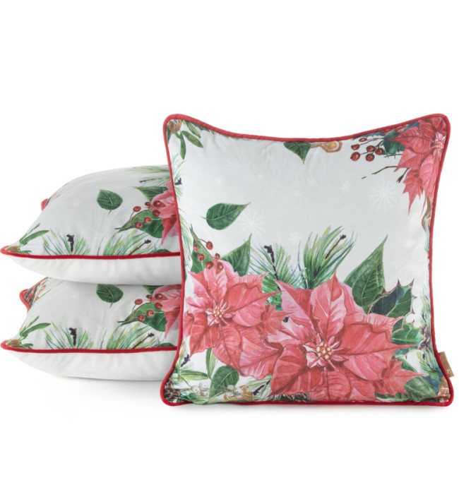 Povlak na polštář JINGLE 37 růžový / krémový