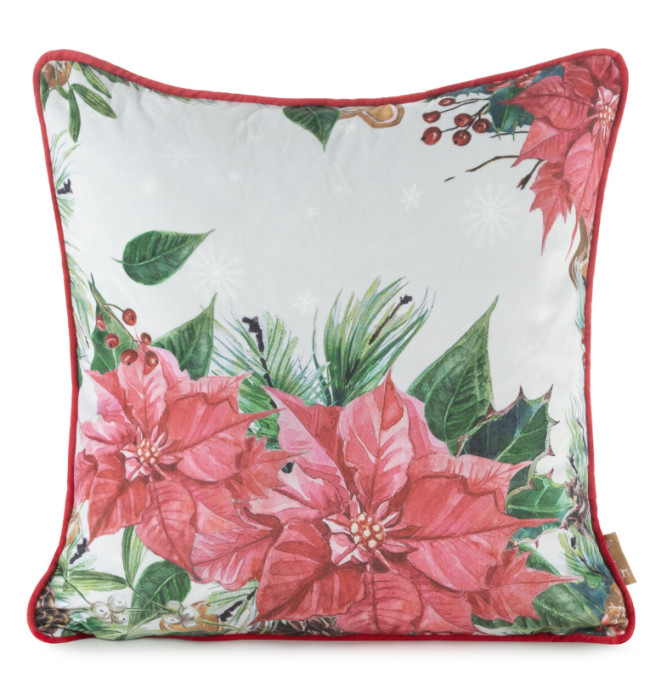 Povlak na polštář JINGLE 37 růžový / krémový