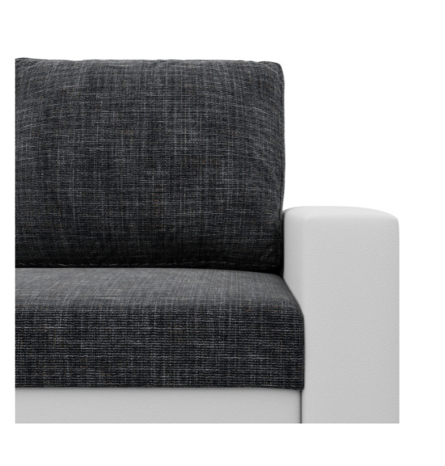 Křeslo LUNA tmavě šedé / bílé