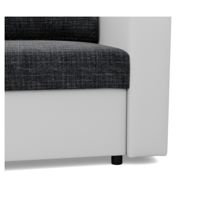 Křeslo LUNA tmavě šedé / bílé