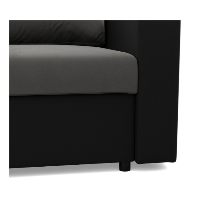 Křeslo LUNA popelové / černé