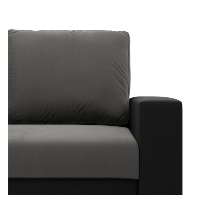 Křeslo LUNA popelové / černé