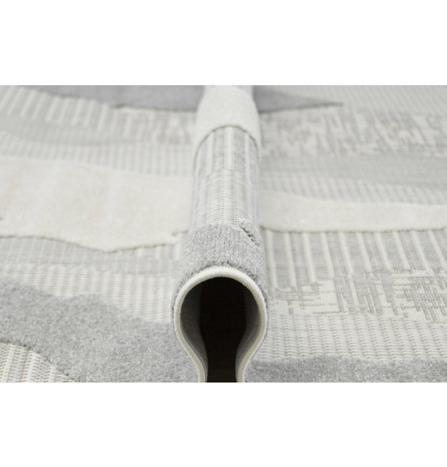 Šňůrkový koberec Stella D431A šedý / stříbrný / krémový