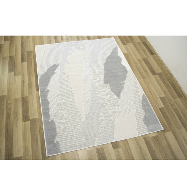 Šňůrkový koberec Stella D431A šedý / stříbrný / krémový