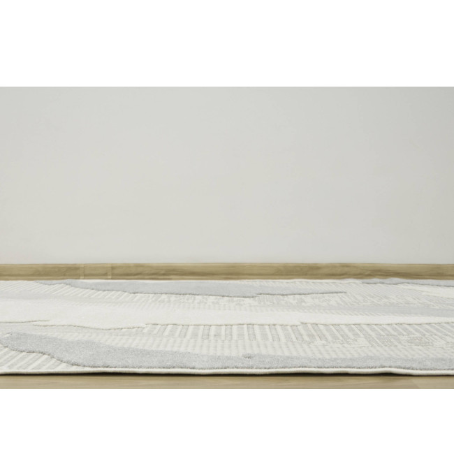 Šňůrkový koberec Stella D431A šedý / stříbrný / krémový