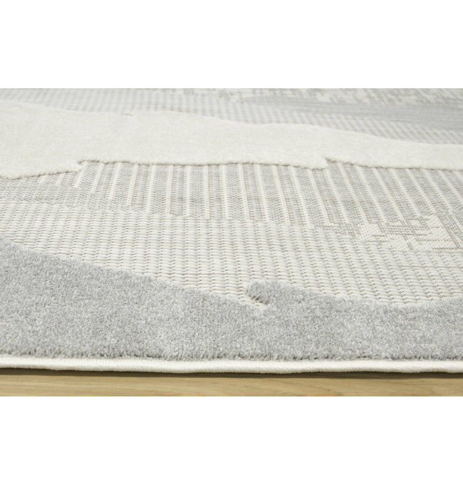 Šňůrkový koberec Stella D431A šedý / stříbrný / krémový