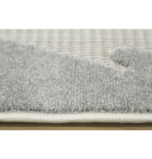 Šňůrkový koberec Stella D431A šedý / stříbrný / krémový