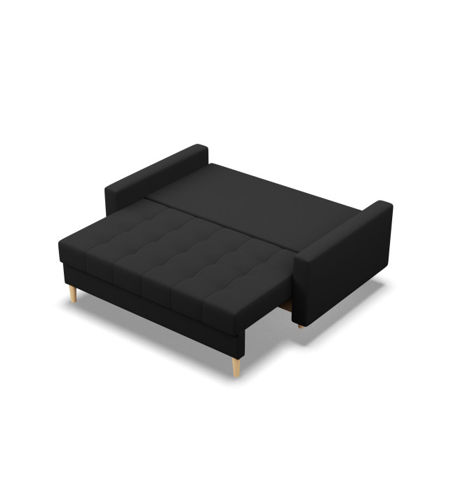 Dvoumístná pohovka ELMA rozkládací, černá