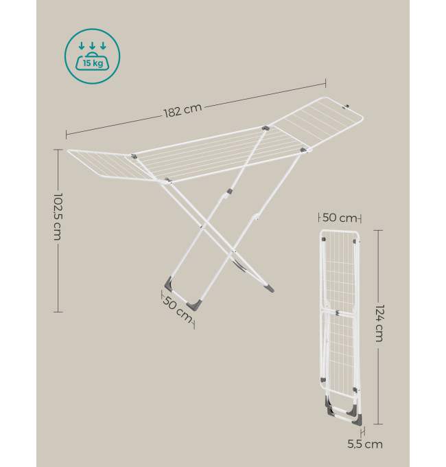 Stojací sušák na prádlo LLR540W01