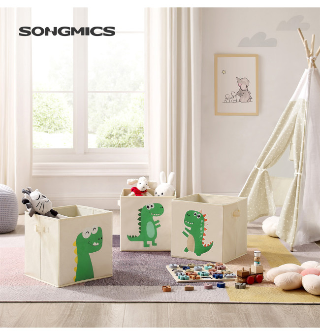 Dětské stohovatelné boxy na hračky RFB704W03 (3 ks)