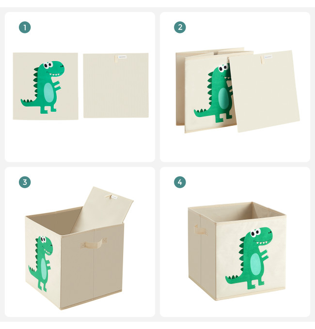 Dětské stohovatelné boxy na hračky RFB704W03 (3 ks)