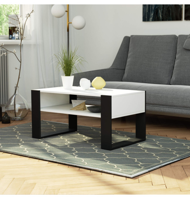 Konferenční stolek DOMI bílý/černý