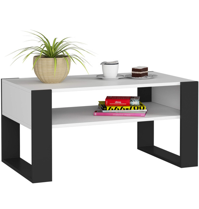 Konferenční stolek DOMI bílý/černý