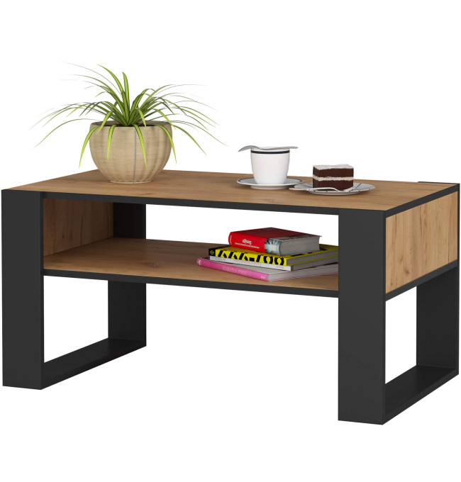 Konferenční stolek DOMI dub craft / černý