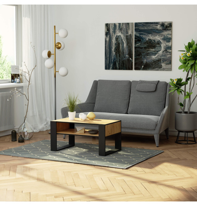 Konferenční stolek DOMI dub craft / černý