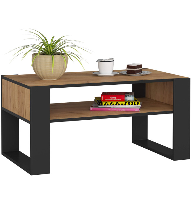 Konferenční stolek DOMI dub craft / černý