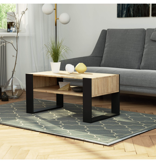 Konferenční stolek DOMI dub sonoma / černý