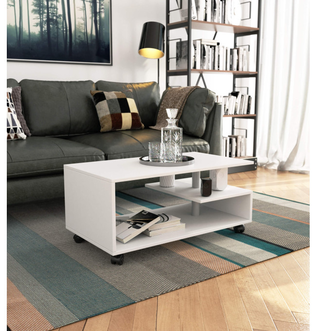 Mobilní konferenční stolek VINI bílý